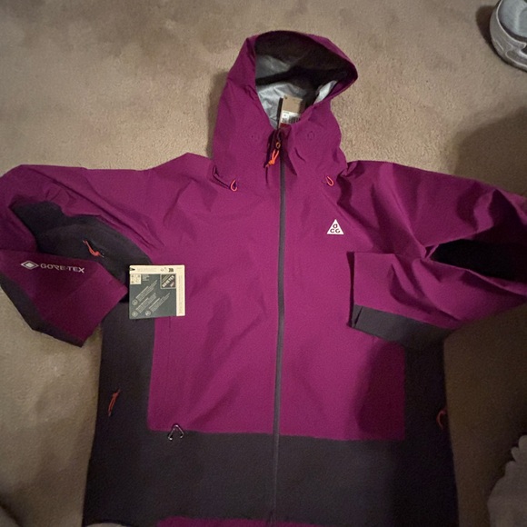 Nike ACG Purple and Black Zip-Up Sweater